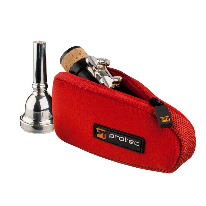 Pro-Tec Protec Neoprene Trombone/Alto Saxophone Mouthpiece Pouch, Red (Model N264RX) - Image 1
